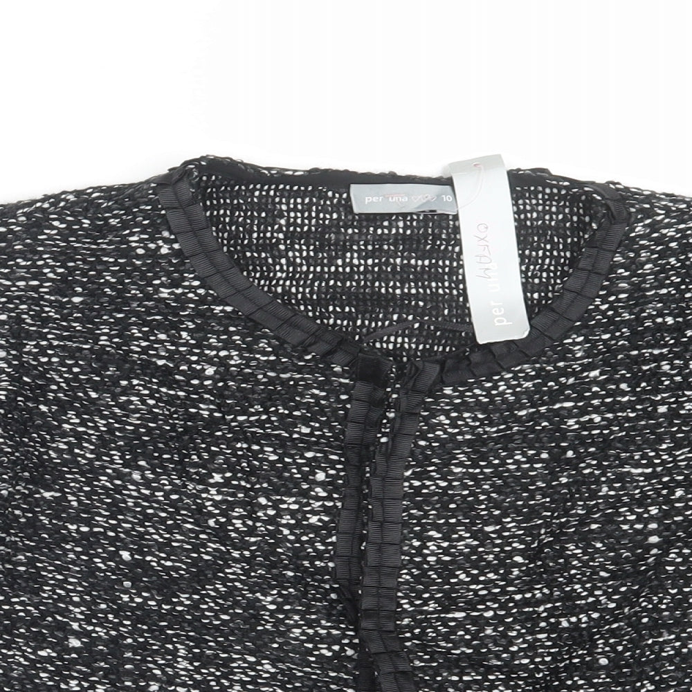 Per Una Womens Black  Knit Cardigan Jumper Size 10