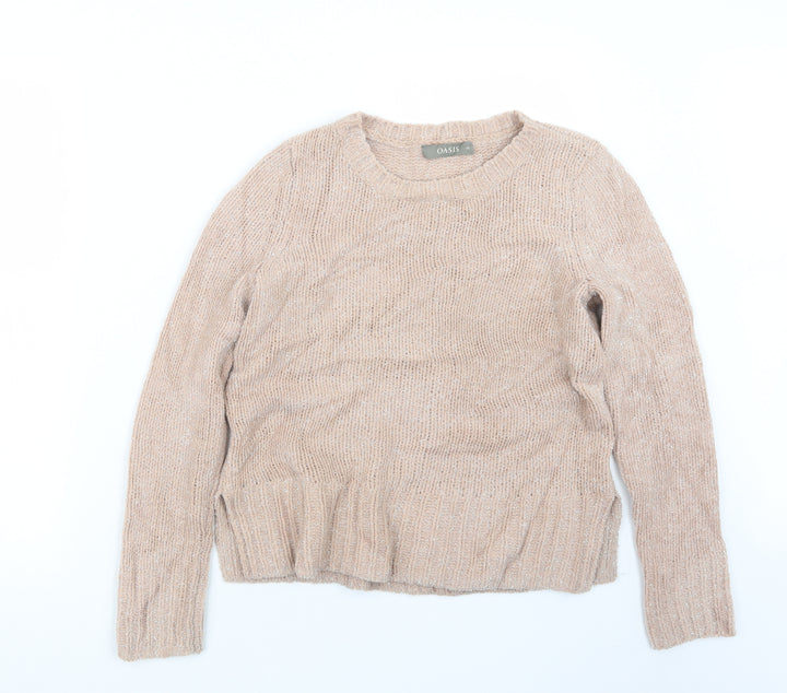 Oasis Womens Pink Knit Pullover Jumper Size XS