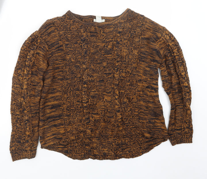 FOREVER 21 Womens Brown Knit Pullover Jumper Size S