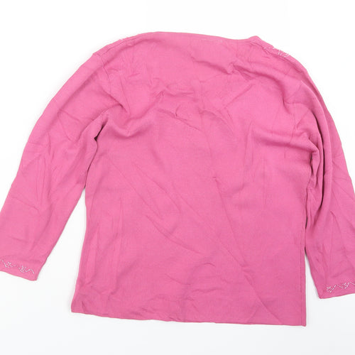 AMARANTO Womens Pink   Pullover Jumper Size 16