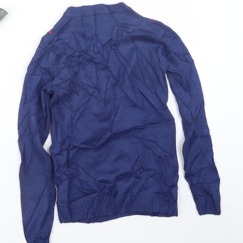 The Christmas Workshop Mens Blue  Knit Pullover Jumper Size S  - Christmas