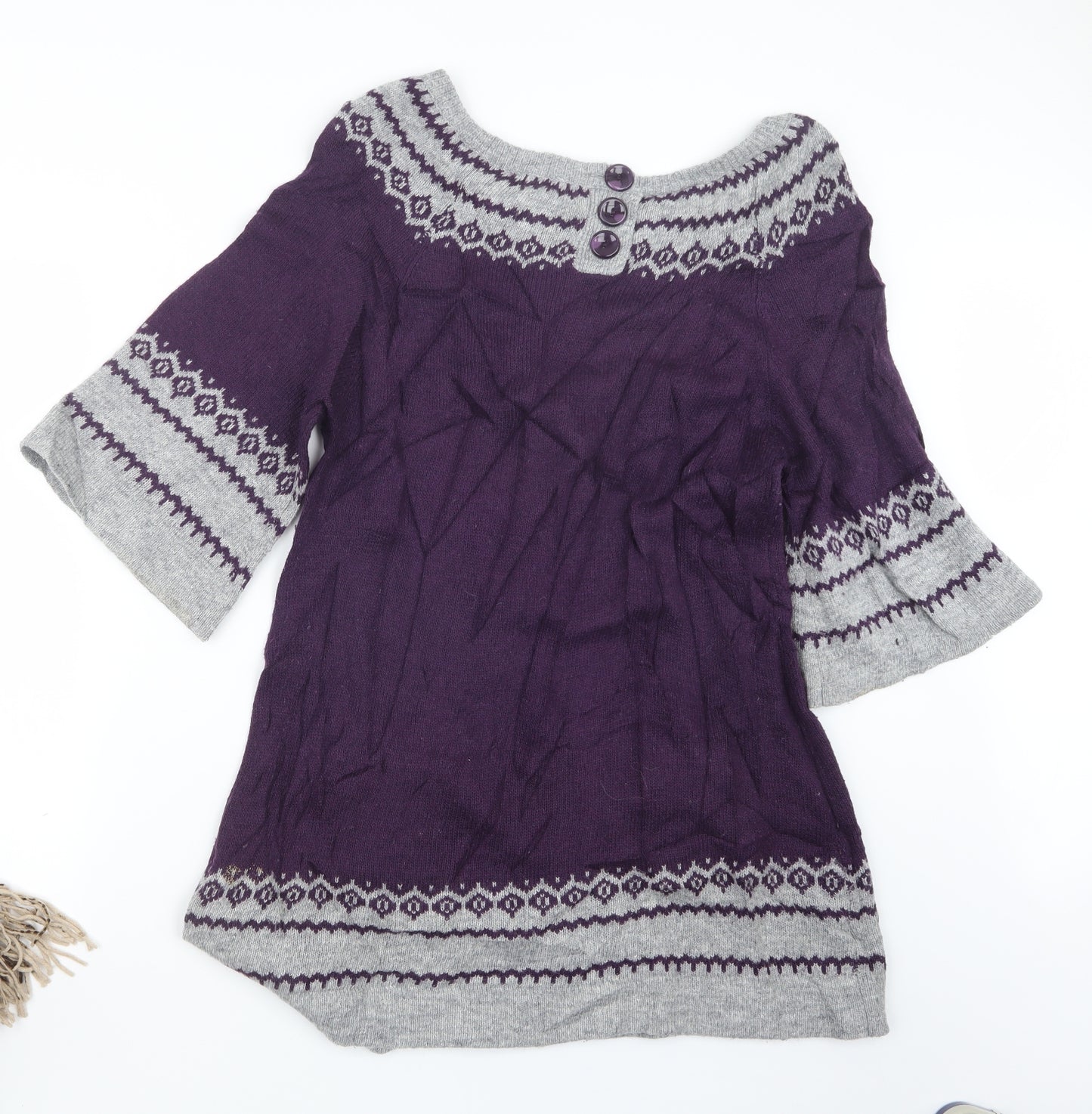 Apricot Womens Purple  Knit Pullover Jumper Size XL