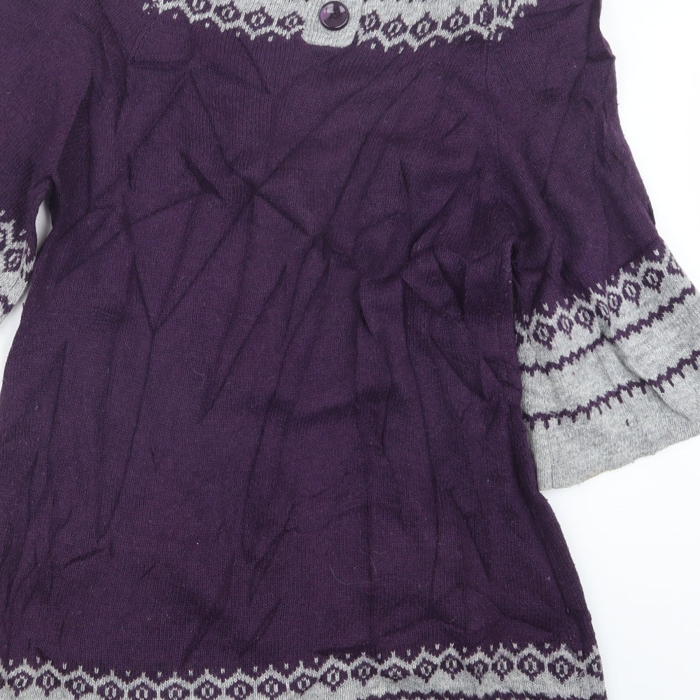 Apricot Womens Purple  Knit Pullover Jumper Size XL