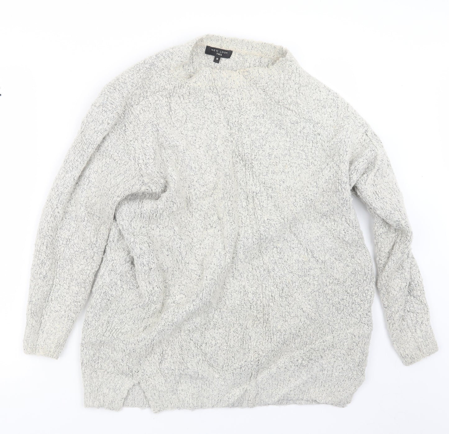 New Look Womens Grey  Knit Pullover Jumper Size 10