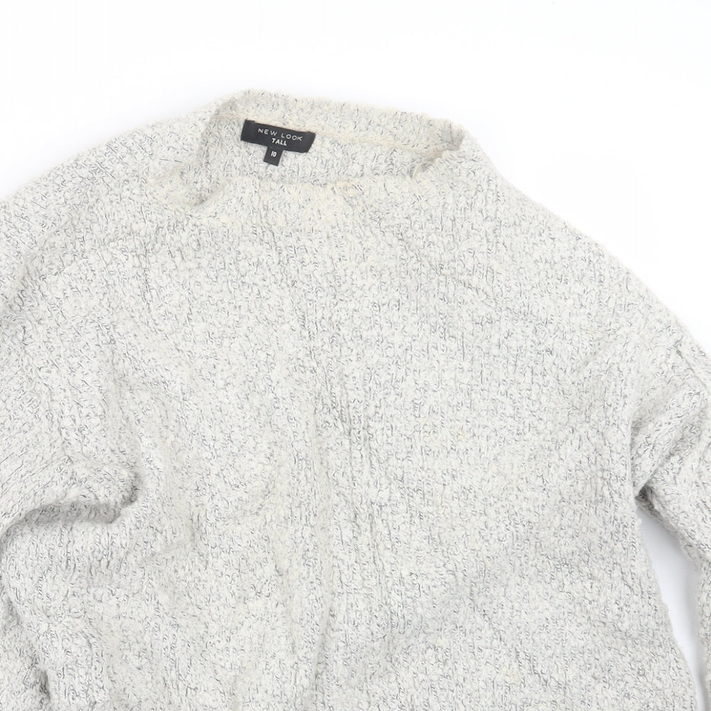 New Look Womens Grey  Knit Pullover Jumper Size 10