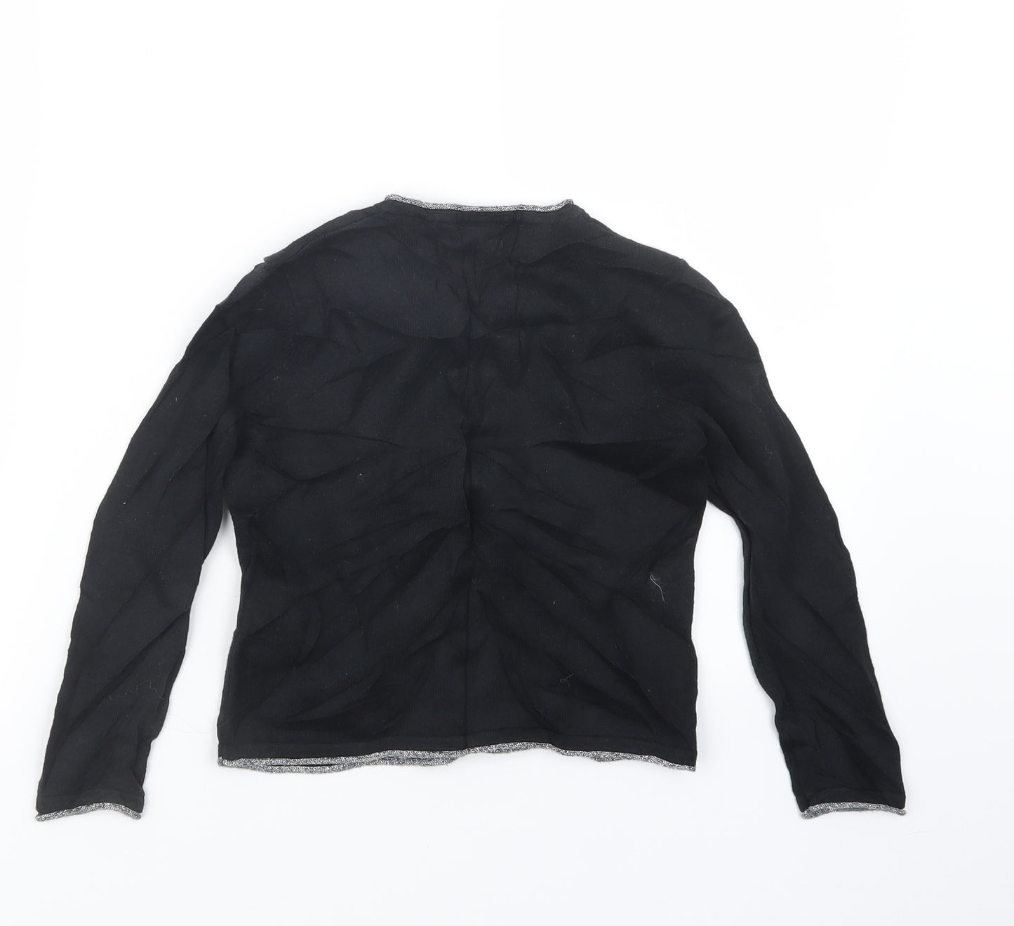 Matalan Girls Black  Knit Cardigan Jumper Size 7 Years