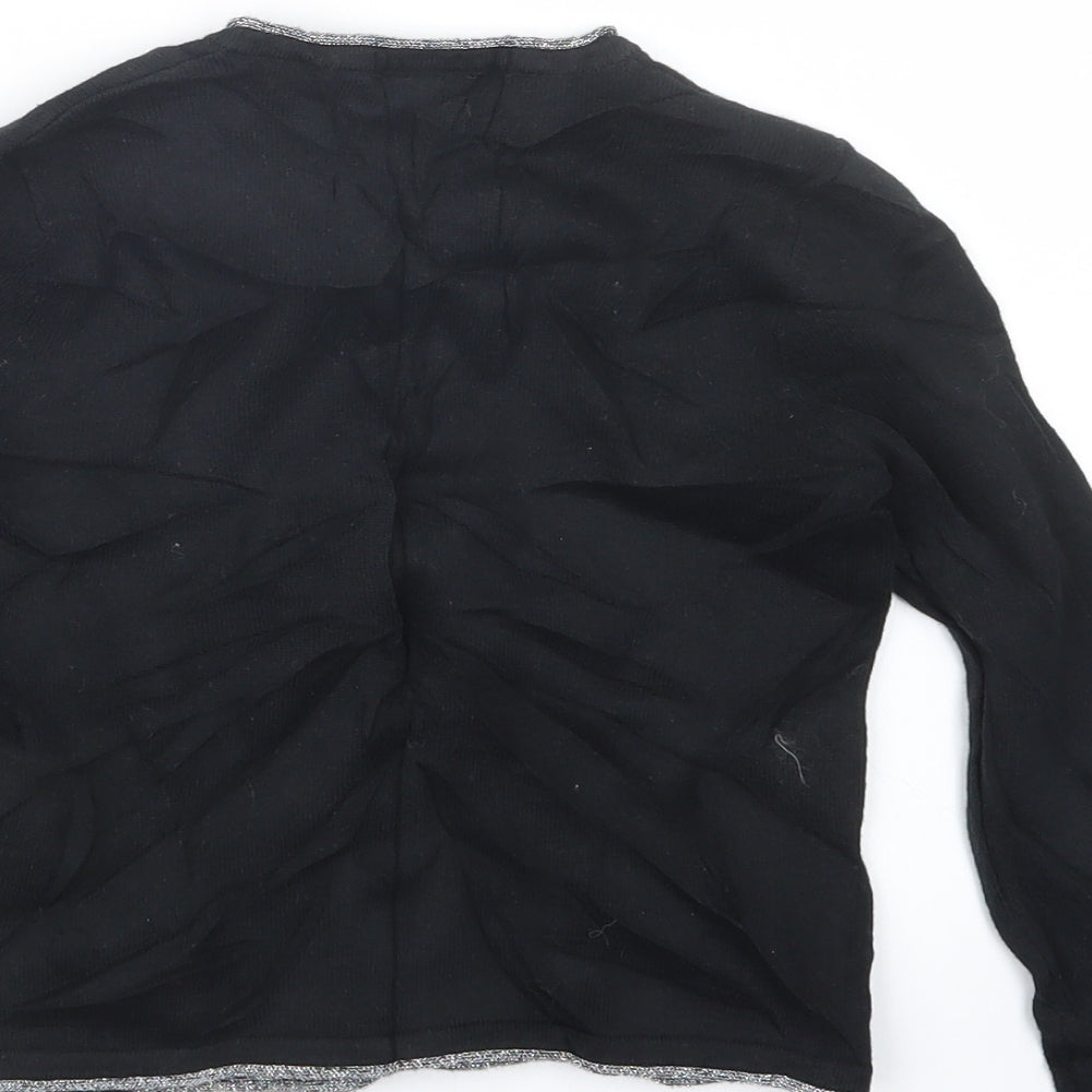 Matalan Girls Black  Knit Cardigan Jumper Size 7 Years