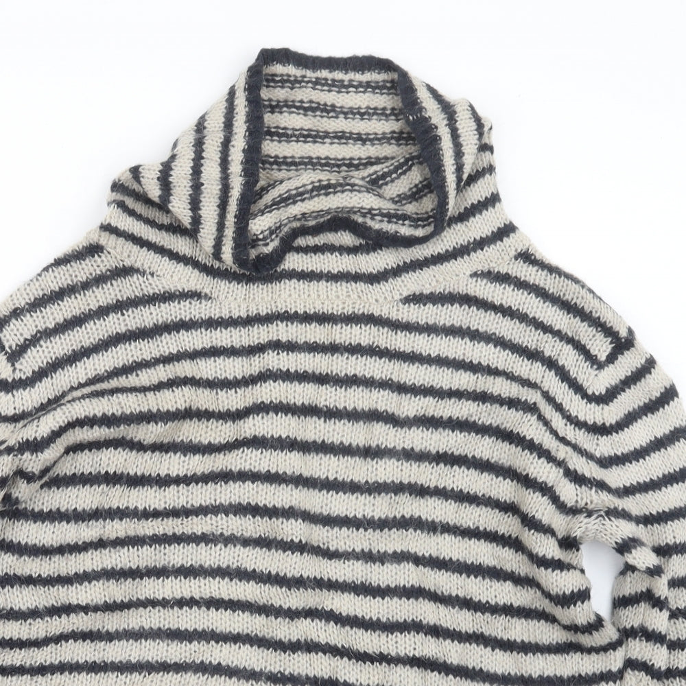 Jigsaw Womens Beige Striped Knit Pullover Jumper Size S