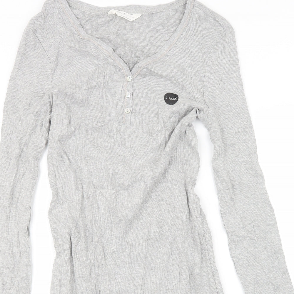 Marks and Spencer Womens Grey Geometric  Top One Piece Size 12