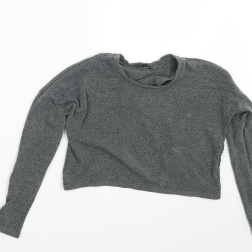 Boohoo Womens Grey   Pullover Jumper Size 4