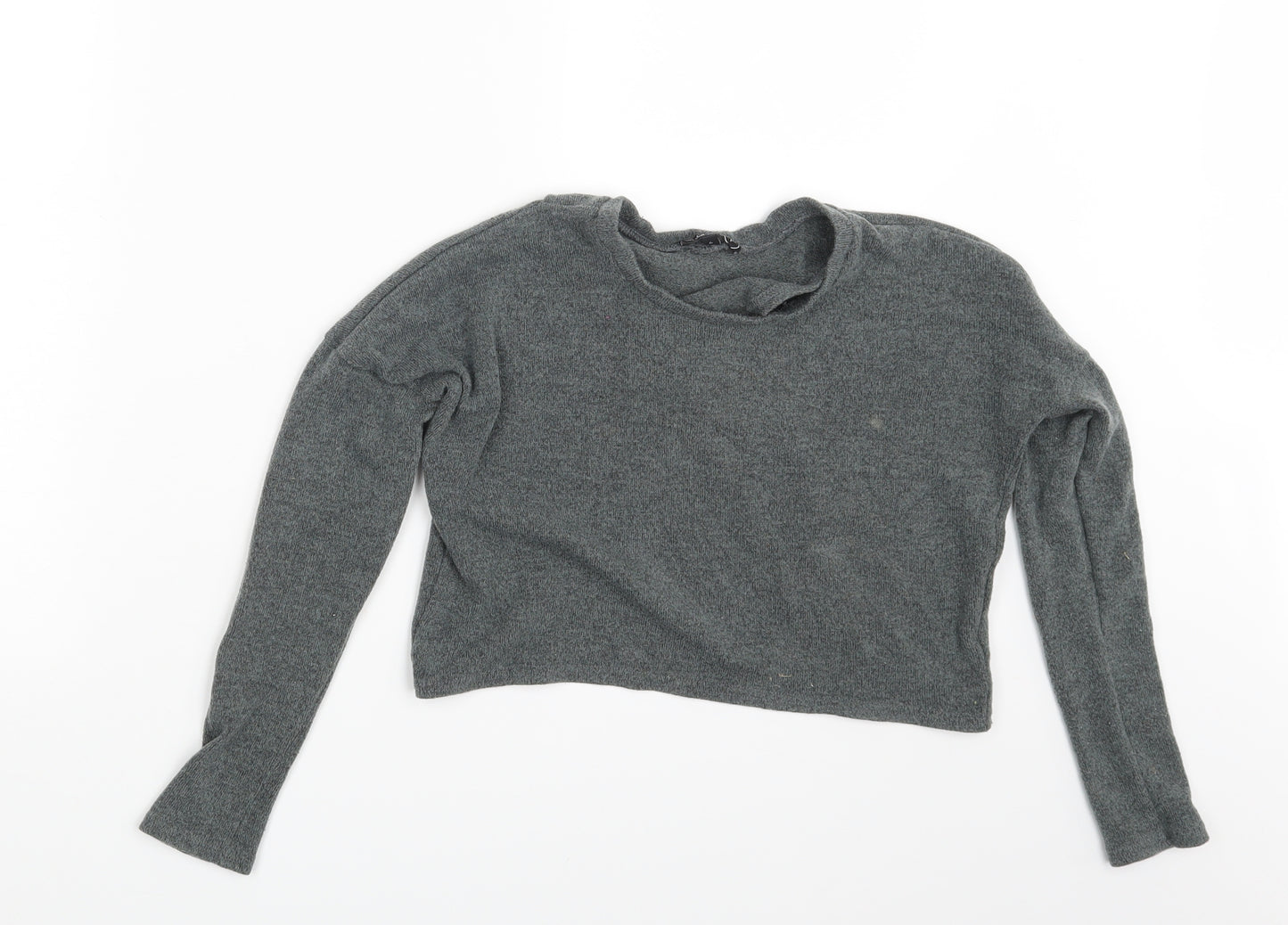 Boohoo Womens Grey   Pullover Jumper Size 4