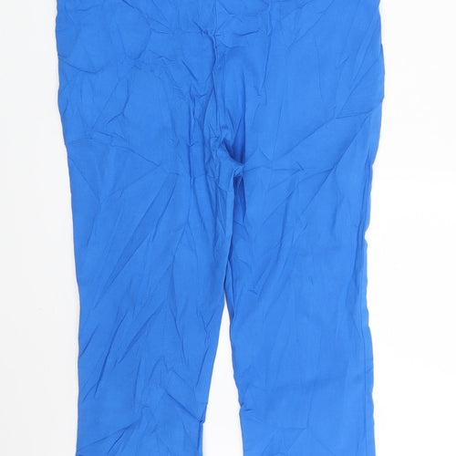 M&Co Womens Blue   Capri Trousers Size 16 L22 in
