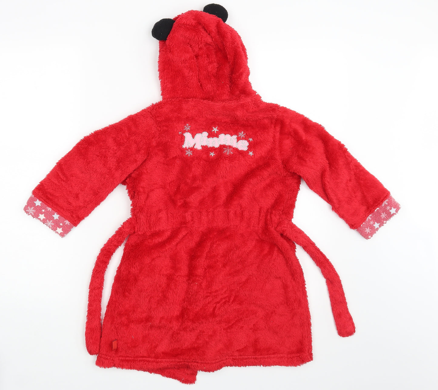 M&S Girls Red Animal Print  Top Robe Size 4-5 Years  - Minnie