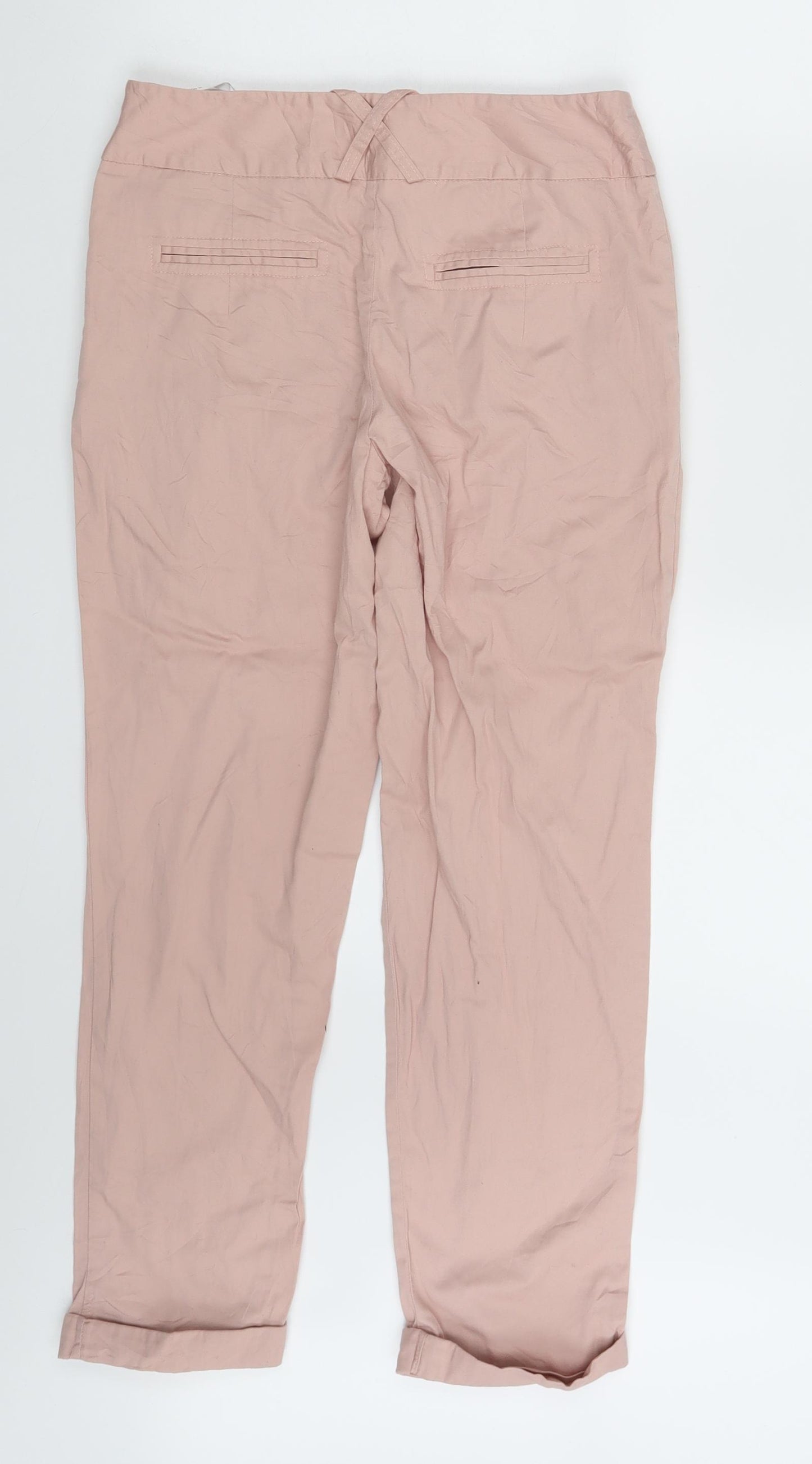 Atmosphere Womens Pink   Cropped Trousers Size 8 L25 in