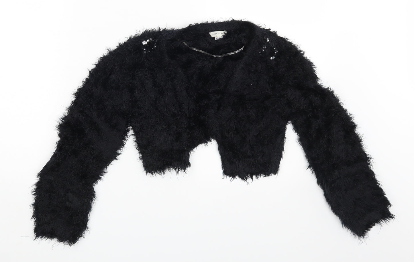 River Island Girls Black   Shrug Jumper Size 9-10 Years