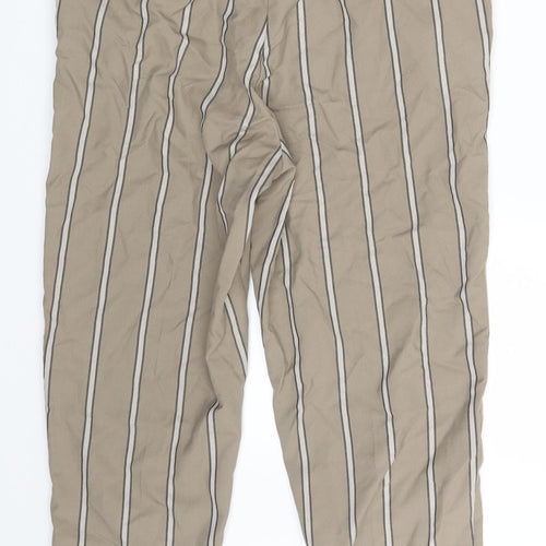 ASOS Womens Beige Striped  Chino Trousers Size 30 in L30 in