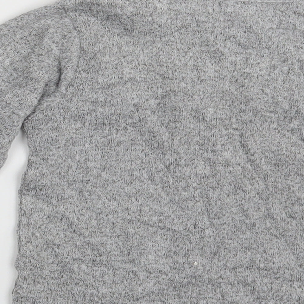 Primark Girls Grey   Pullover Jumper Size 6-7 Years  - Sparkle