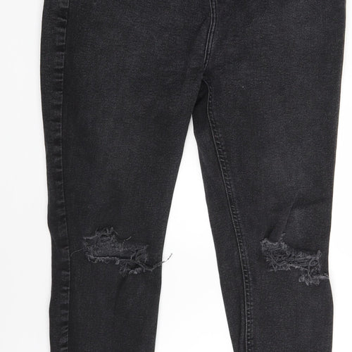 New Look Womens Grey  Denim Skinny Jeans Size 14 L27 in