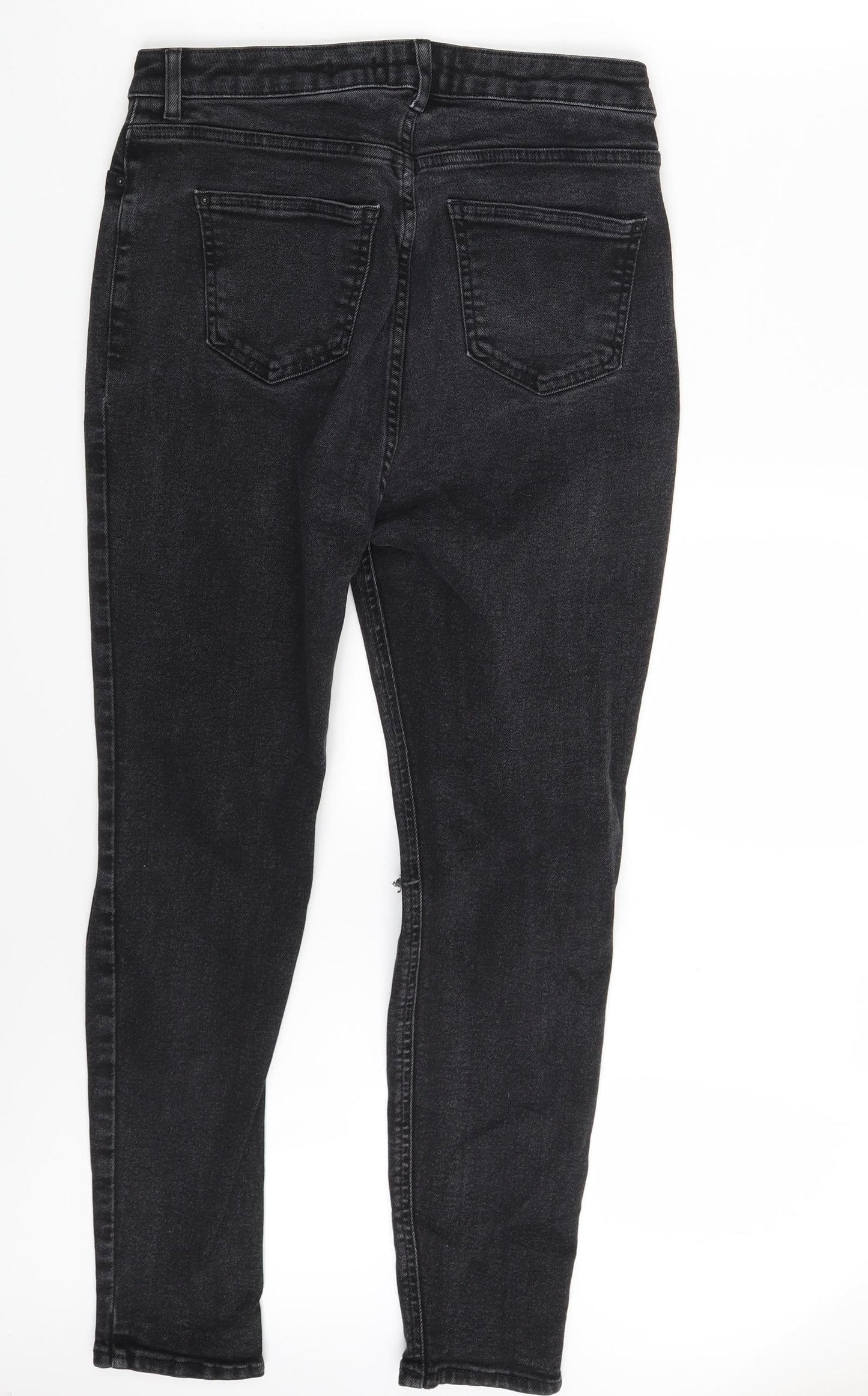 New Look Womens Grey  Denim Skinny Jeans Size 14 L27 in