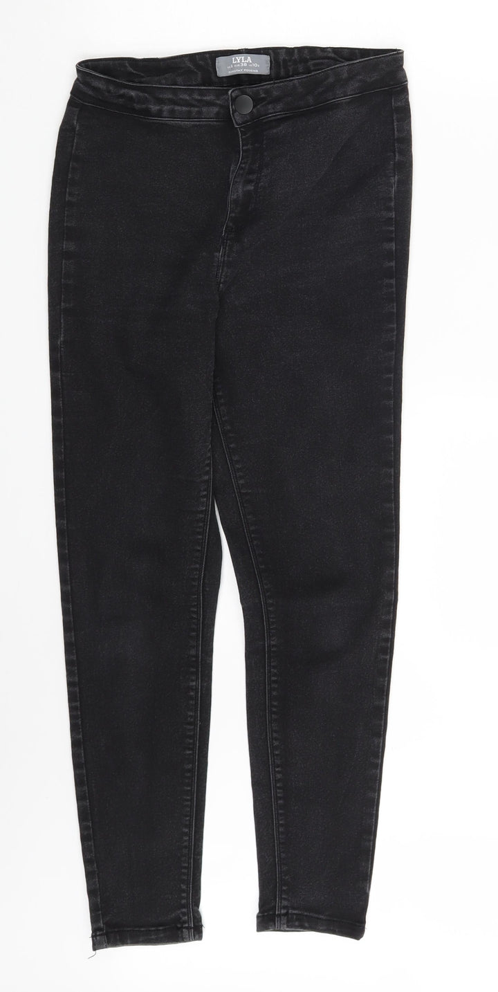 Dorothy Perkins Womens Black Denim Jegging Leggings Size 10 L25 in