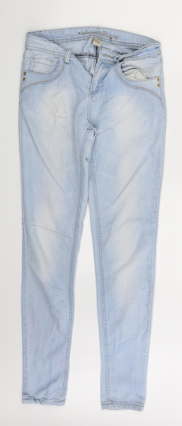 Denim & Co. Womens Blue Denim Skinny Jeans Size 10 L31 in