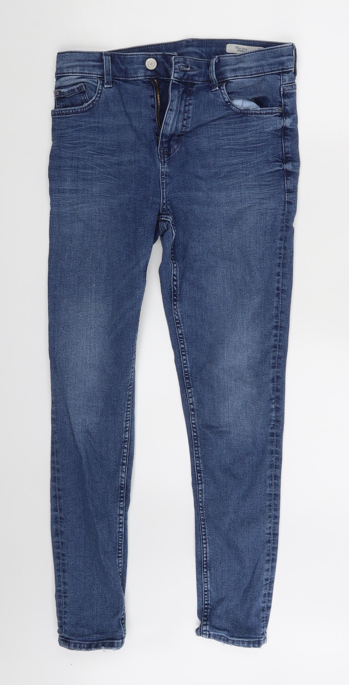 m&s Womens Blue  Denim Skinny Jeans Size 10 L27 in