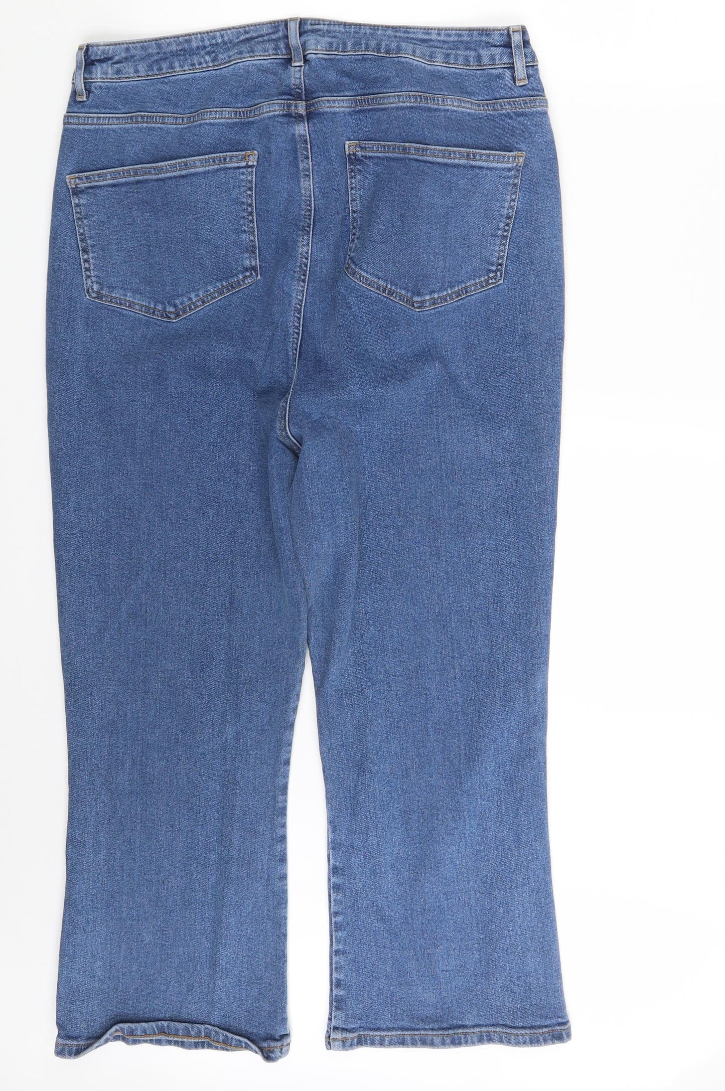 New Look Womens Blue  Denim Cropped Jeans Size 18 L24 in