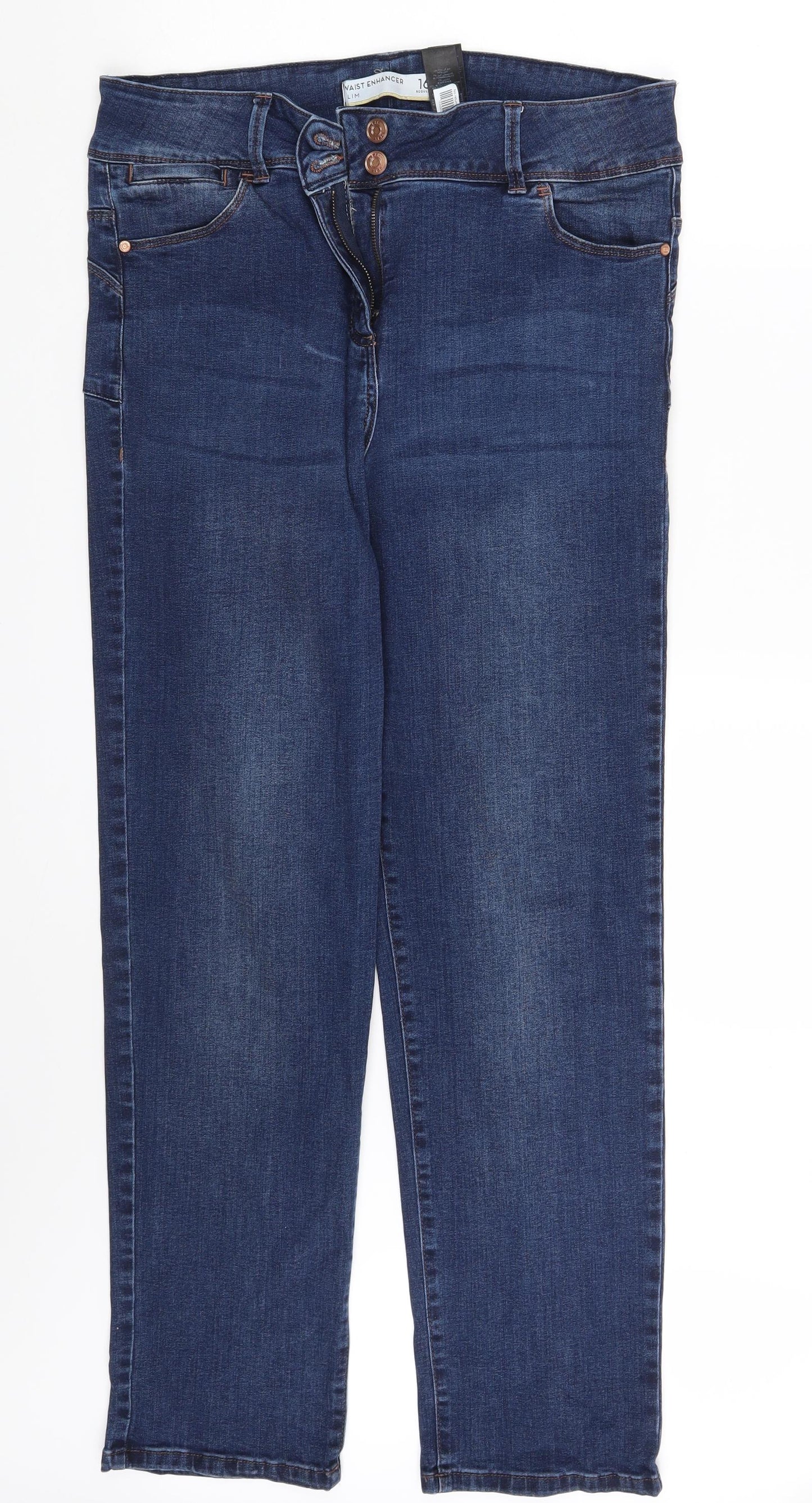 NEXT Womens Blue  Denim Straight Jeans Size 16 L31 in