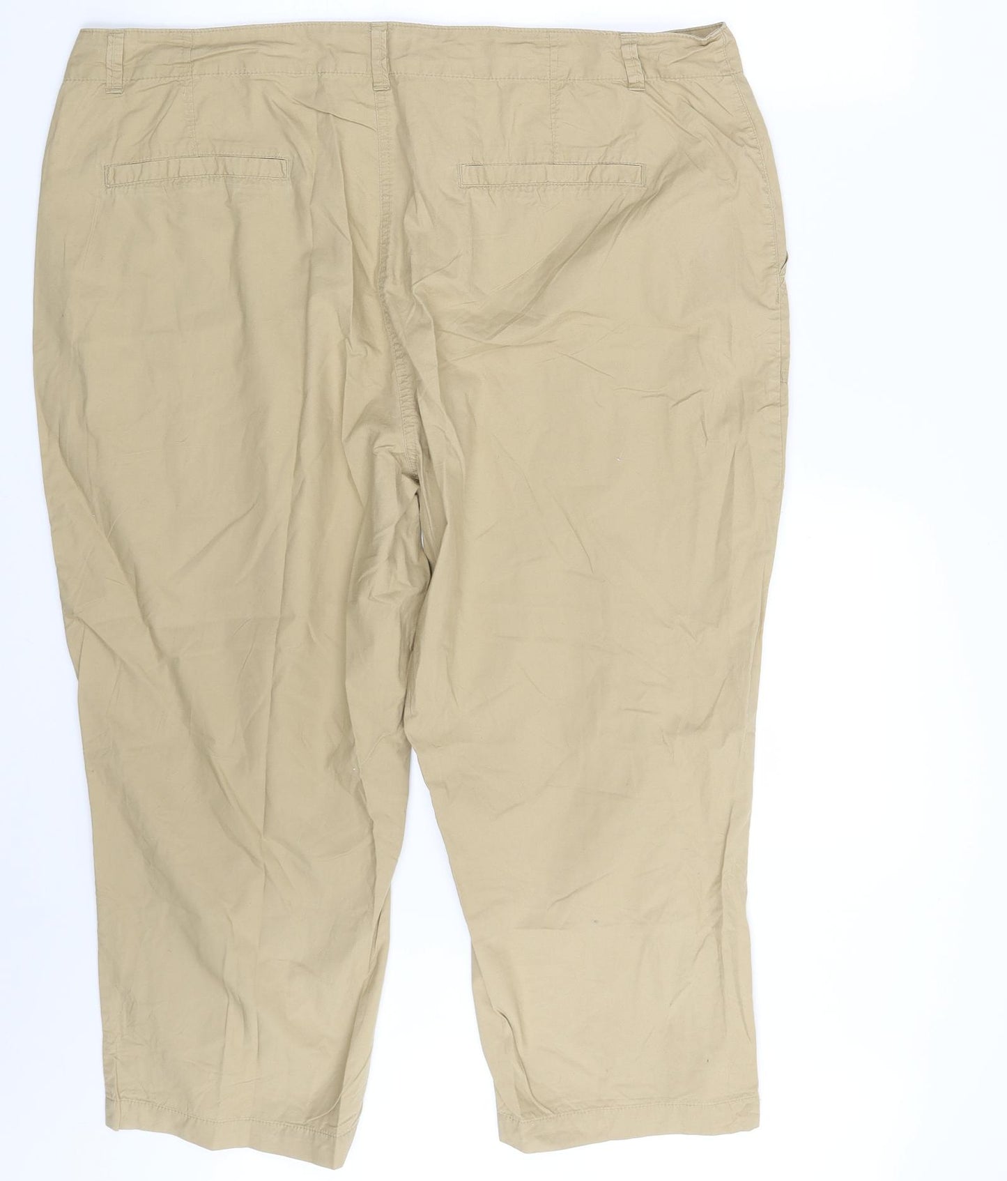 Dorothy Perkins Womens Beige   Cropped Trousers Size 20 L22 in