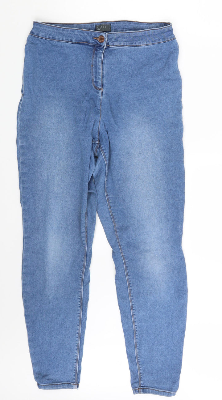 papay Womens Blue  Denim Straight Jeans Size 12 L28 in