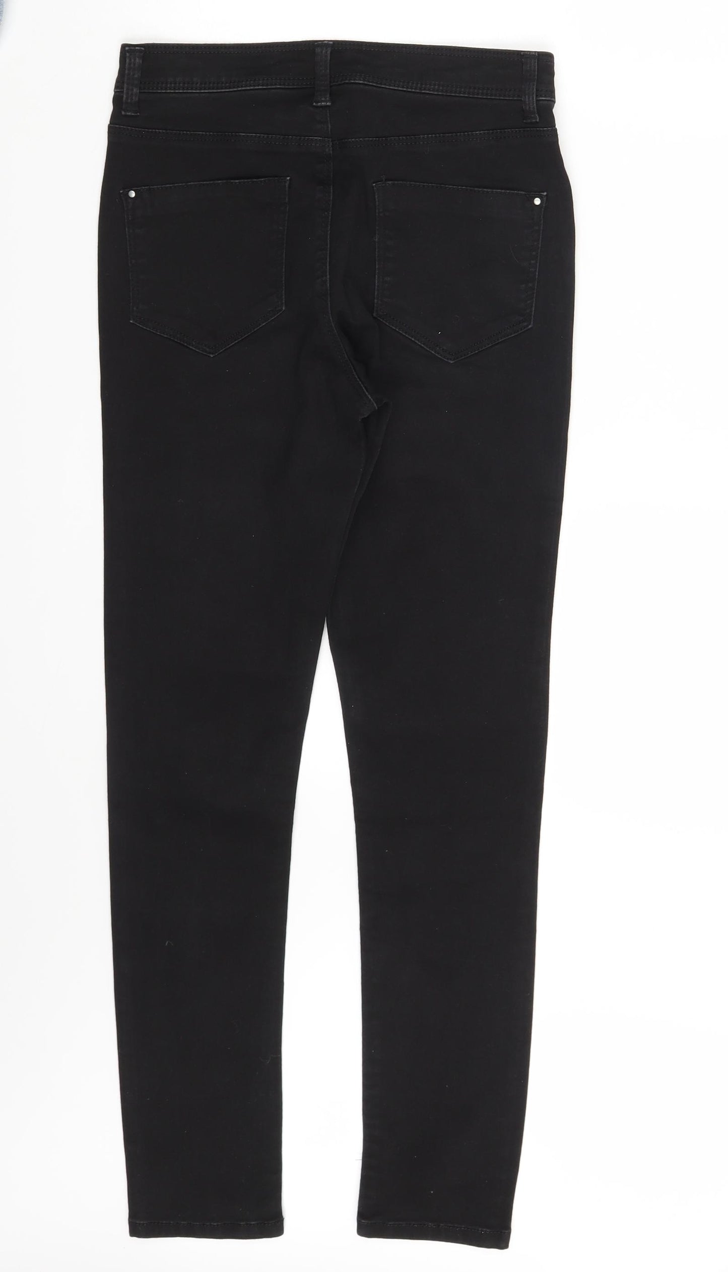 Dorothy Perkins Womens Black  Denim Skinny Jeans Size 12 L28 in