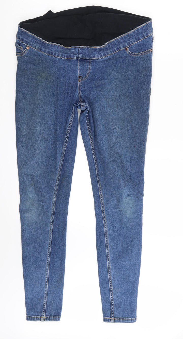 New Look Womens Blue Denim Jegging Leggings Size 12 L28 in