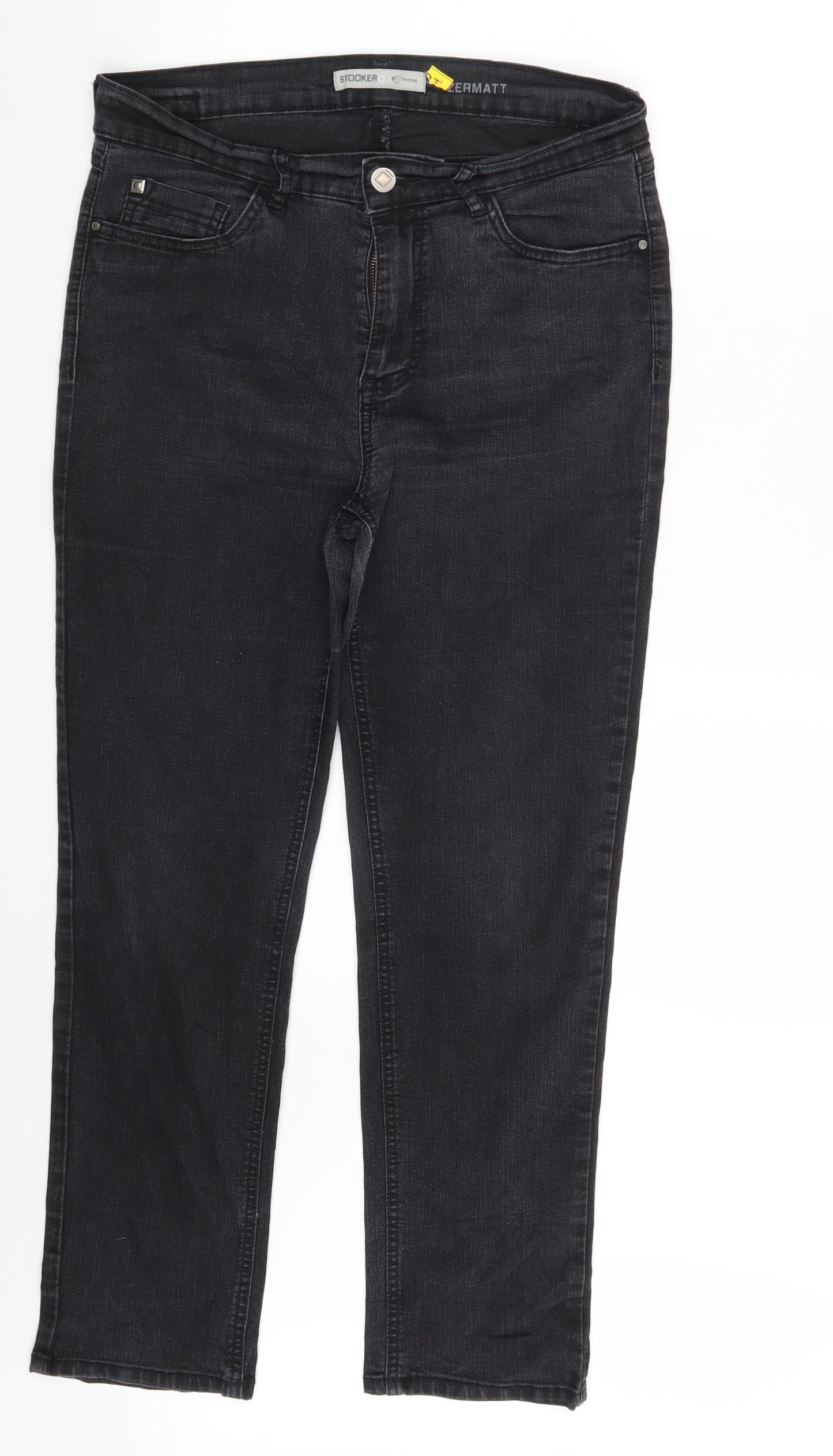 Snooker Jeans Womens Black  Denim Straight Jeans One Size L27 in