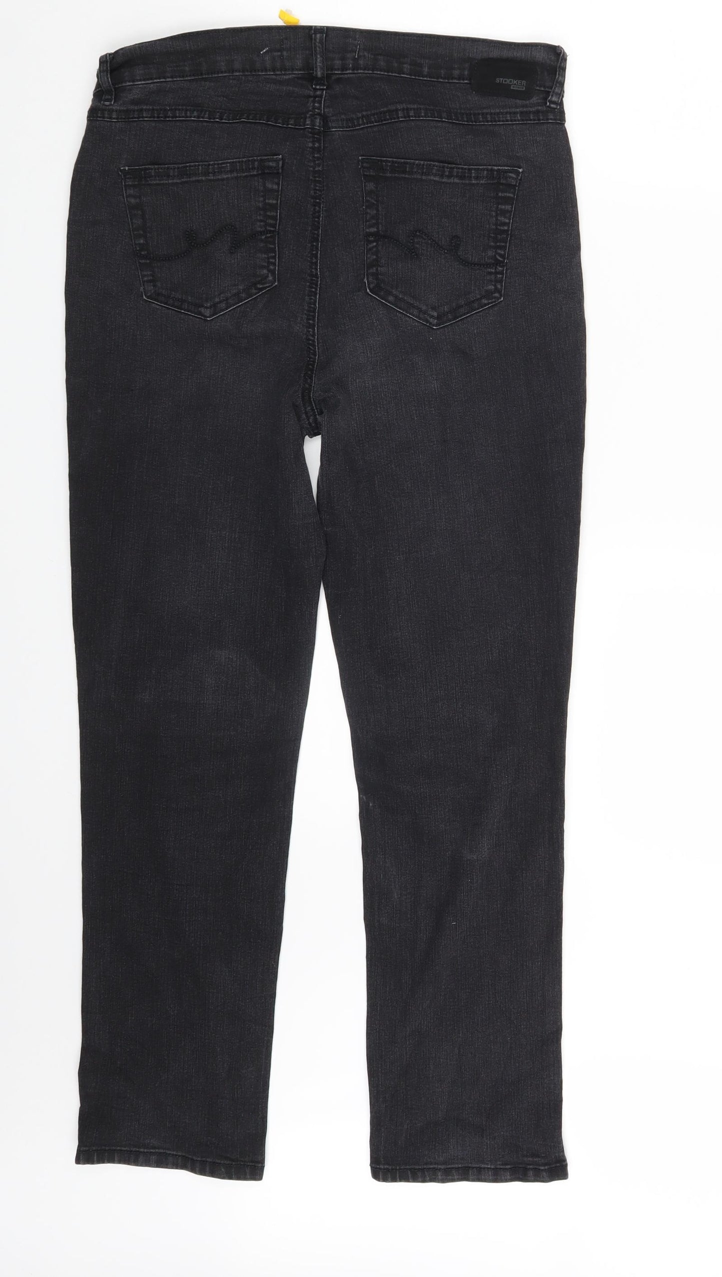 Snooker Jeans Womens Black  Denim Straight Jeans One Size L27 in