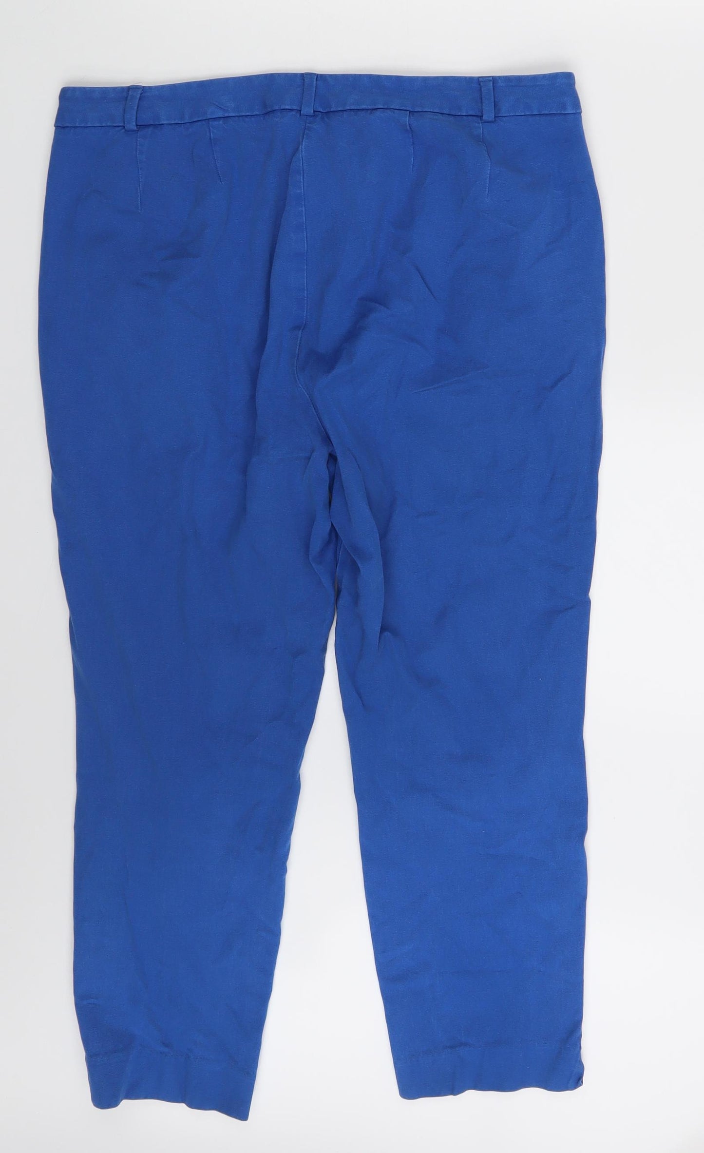 M&S Womens Blue   Capri Trousers Size 16 L24 in