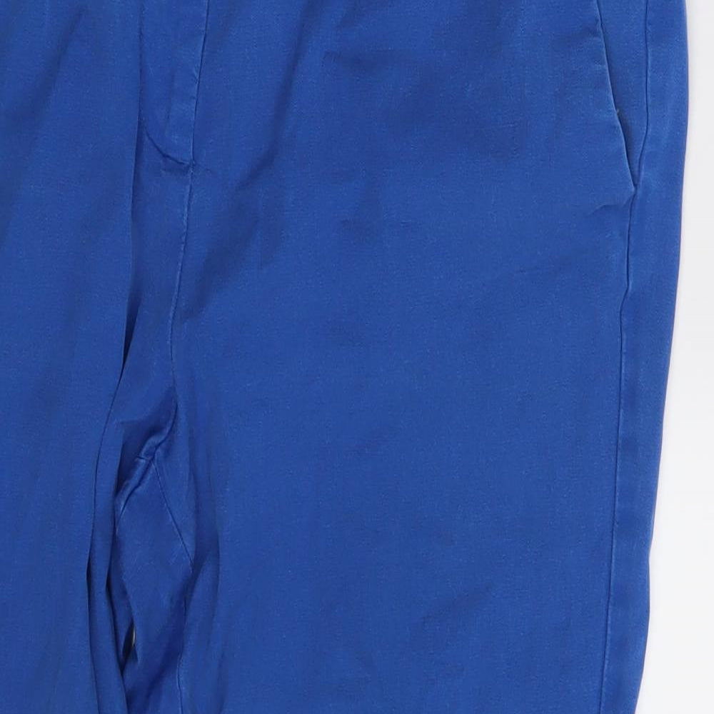 M&S Womens Blue   Capri Trousers Size 16 L24 in