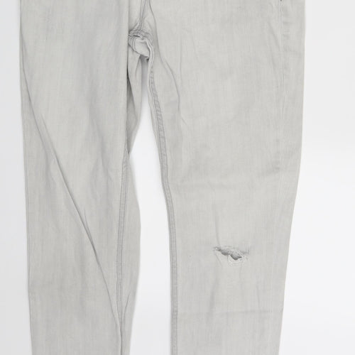 NEXT Womens Grey  Denim Skinny Jeans Size 14 L28 in