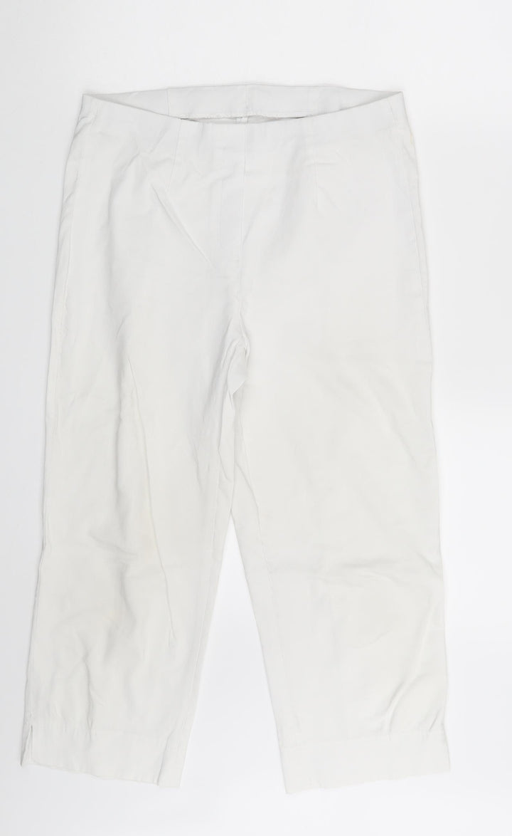 Preworn Womens White  Denim Chino Shorts Size 28 in
