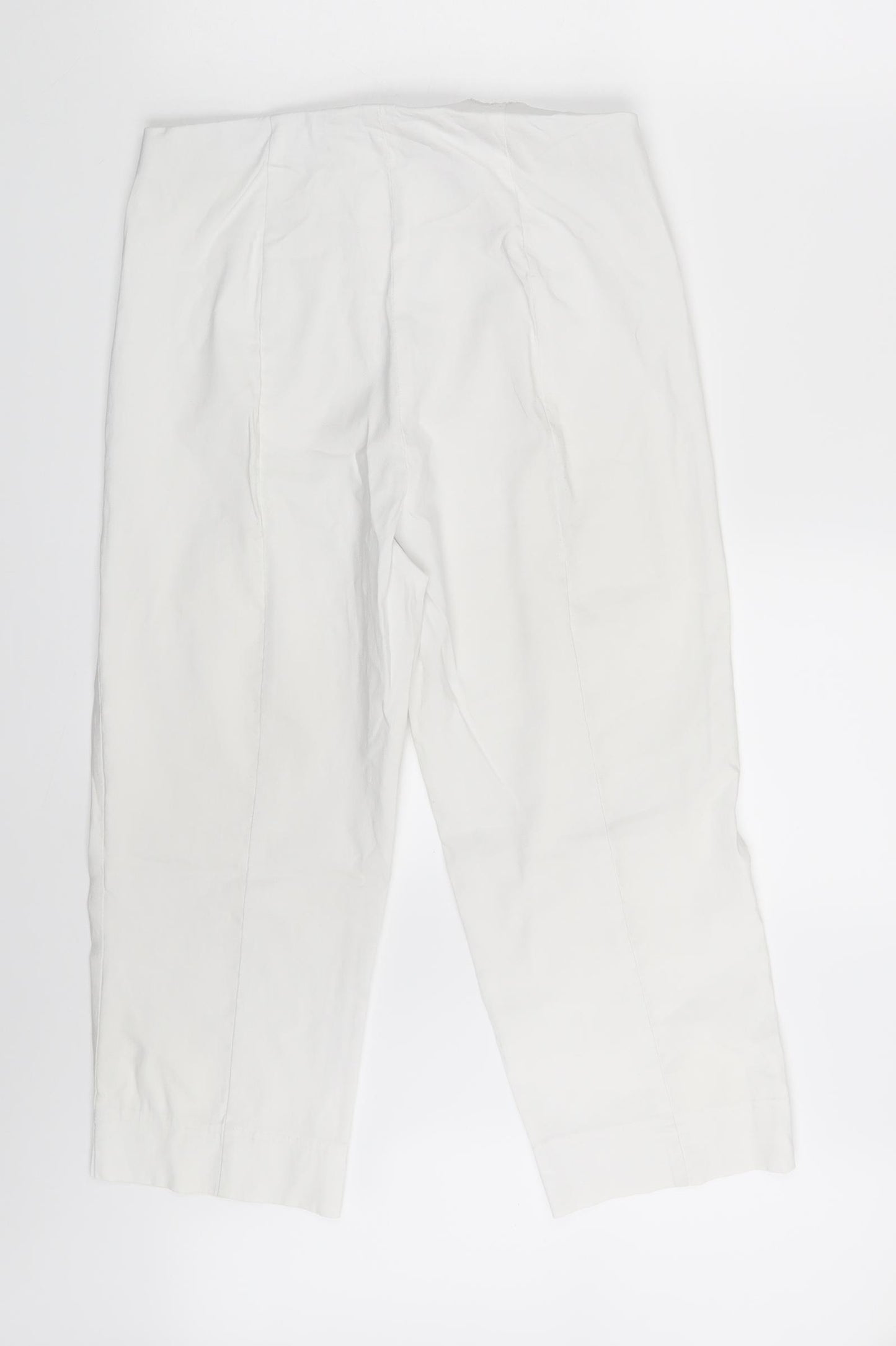 Preworn Womens White  Denim Chino Shorts Size 28 in