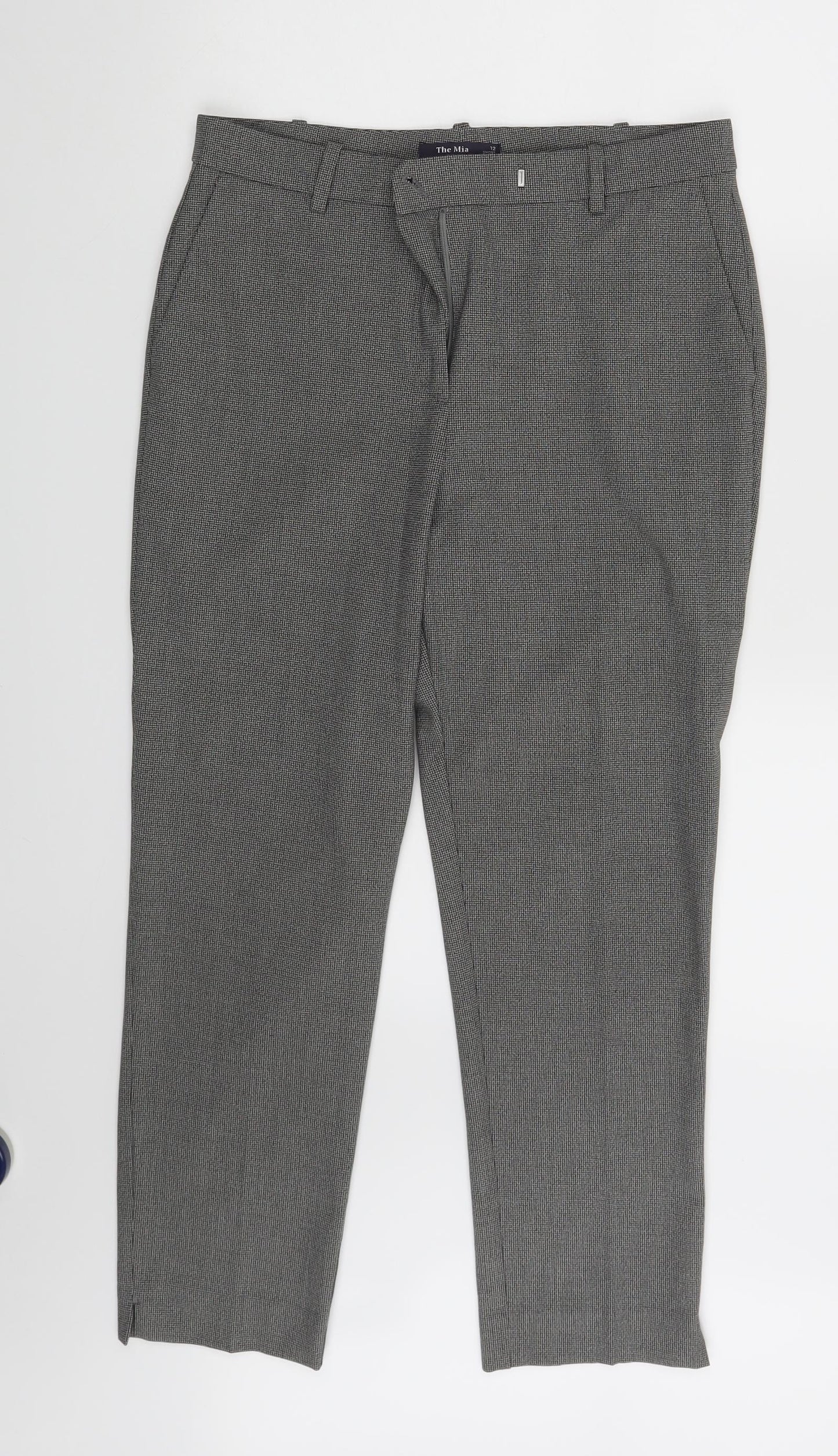 M&S Womens Grey   Chino Trousers Size 12 L25 in