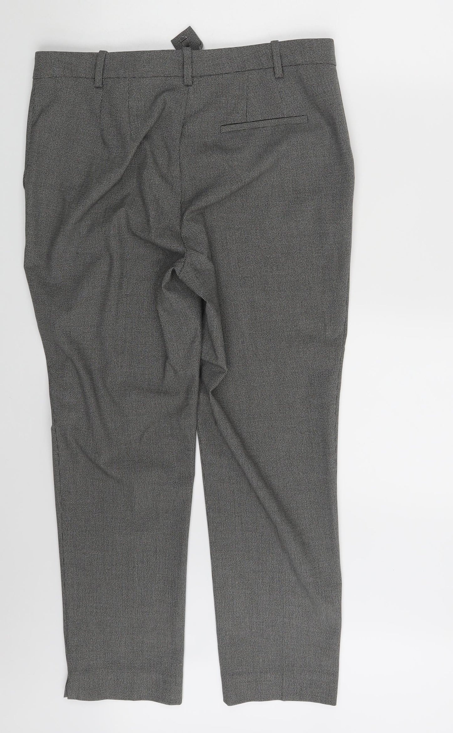 M&S Womens Grey   Chino Trousers Size 12 L25 in