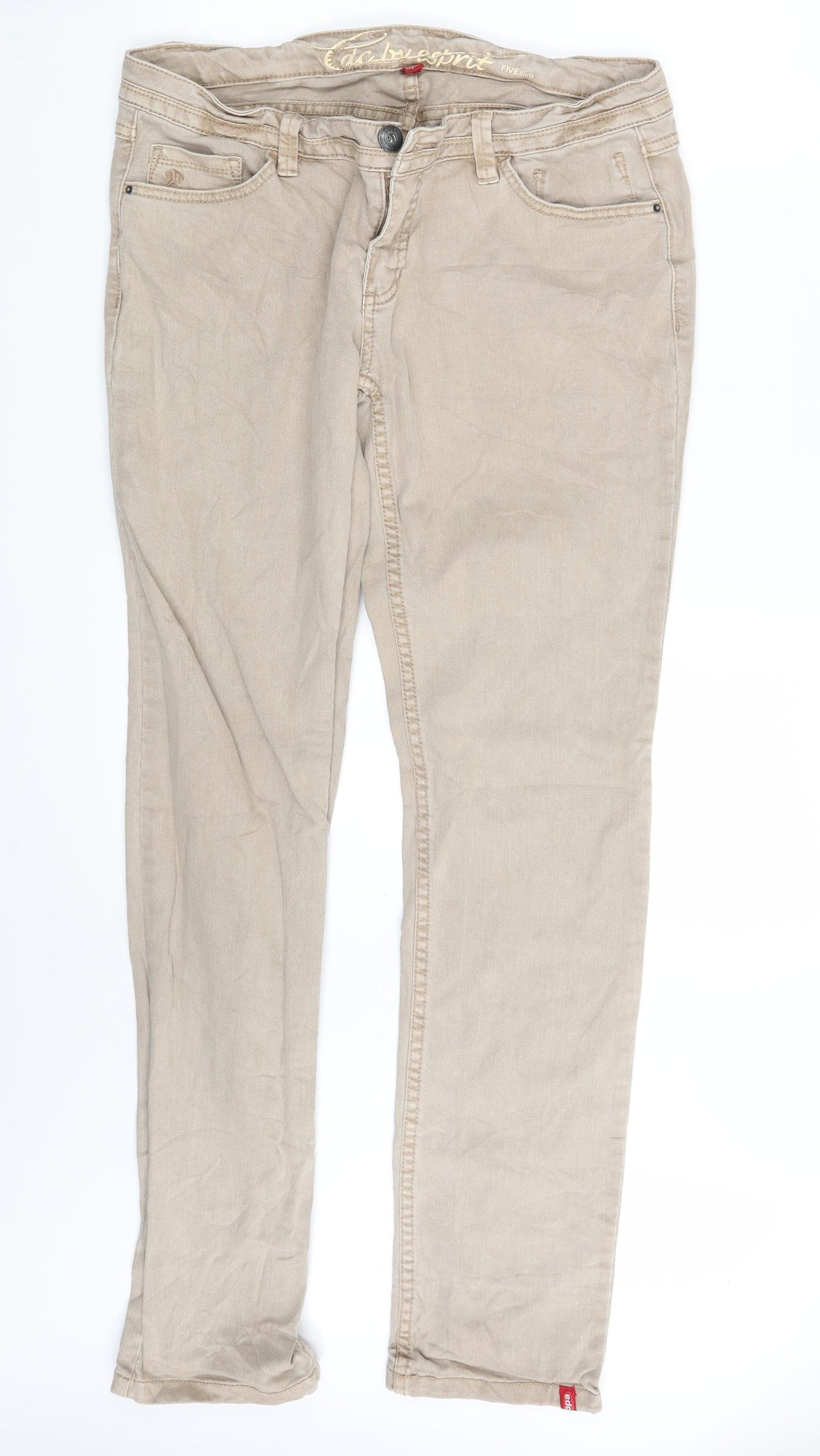 EDC Womens Brown  Denim Skinny Jeans Size 12 L32 in