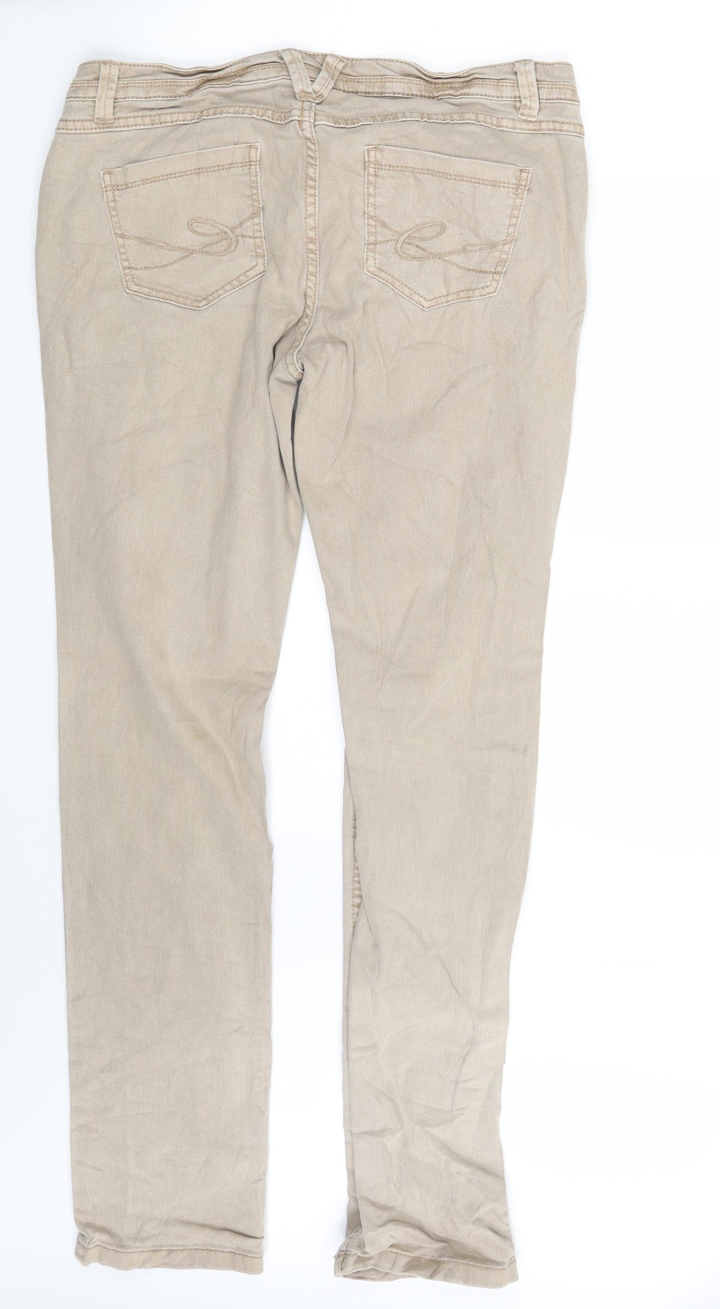 EDC Womens Brown  Denim Skinny Jeans Size 12 L32 in