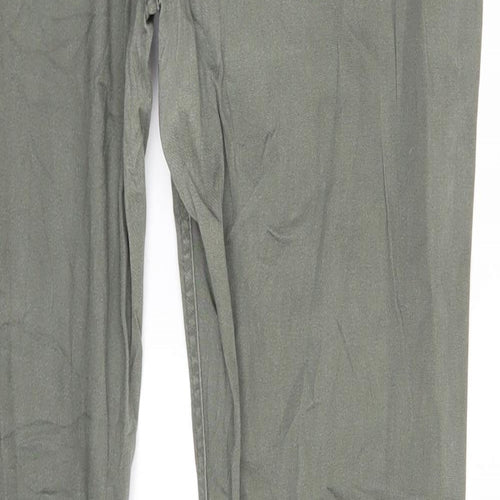 H&M Womens Green  Denim Jegging Leggings Size 14 L31 in