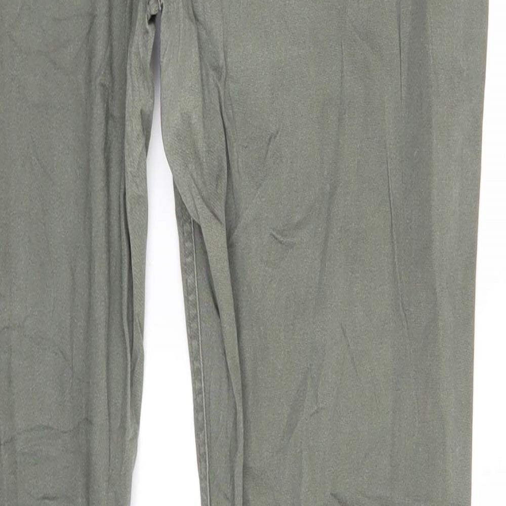 H&M Womens Green  Denim Jegging Leggings Size 14 L31 in