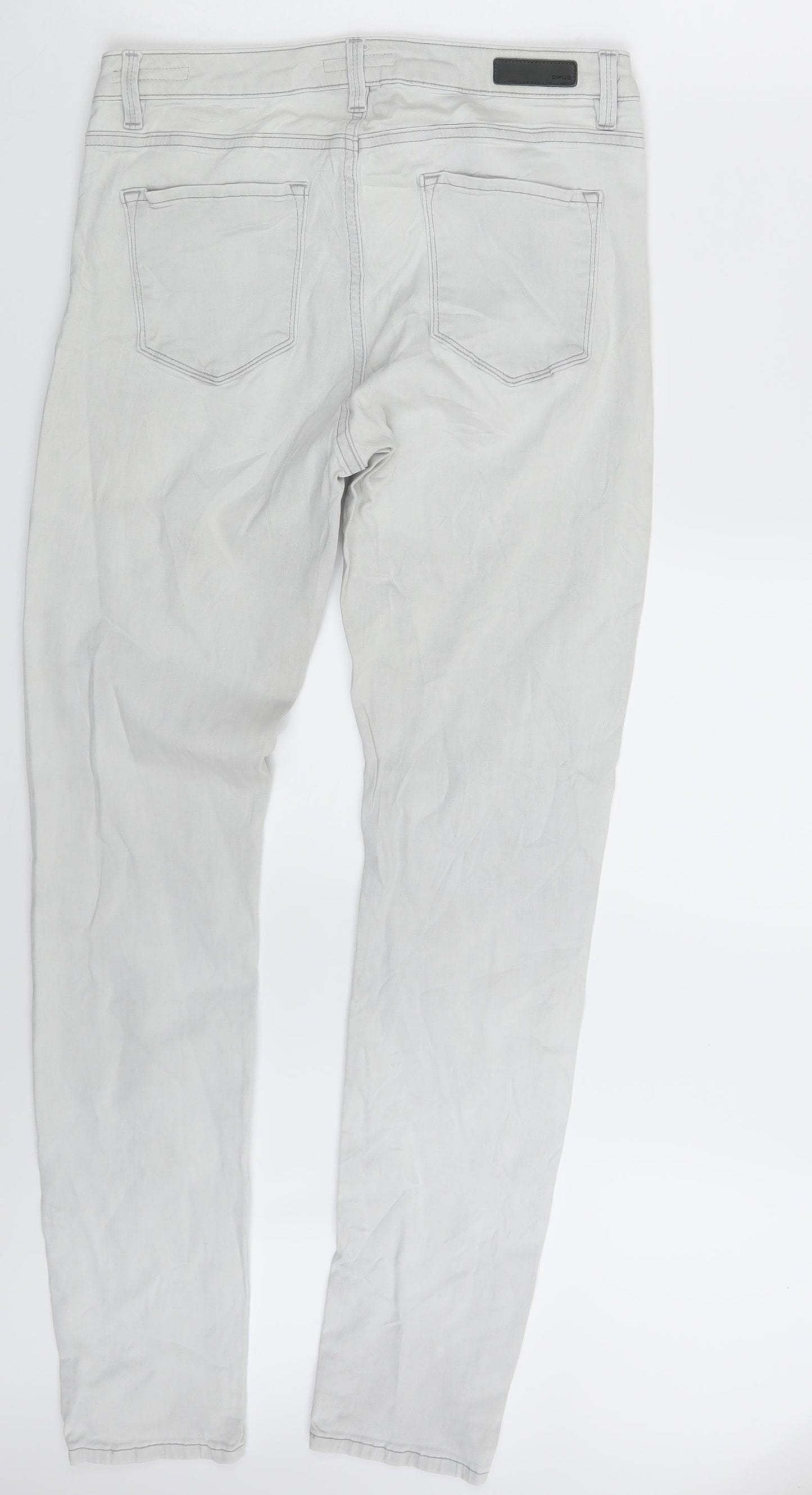 OPUS Womens White  Denim Skinny Jeans Size 10 L32 in