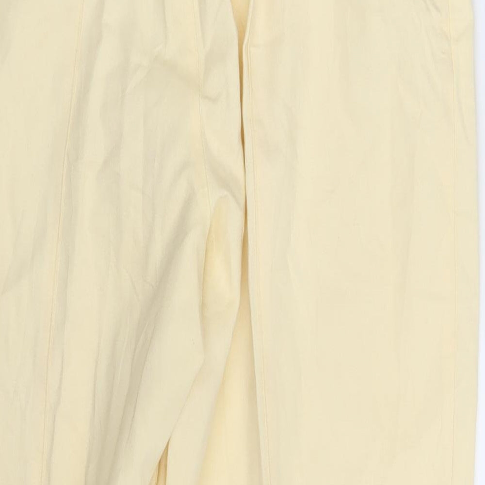 Preworn Womens Ivory   Dress Pants Trousers Size 14 L27 in