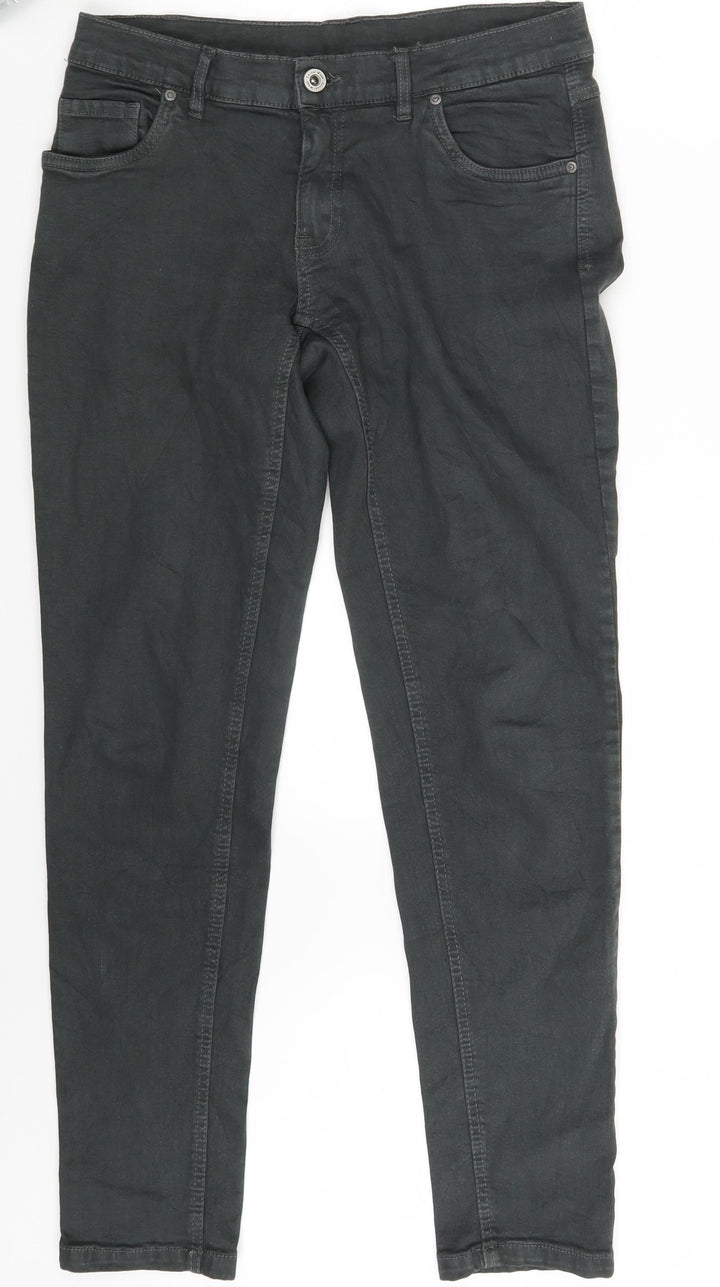 Up Fashion Womens Grey  Denim Skinny Jeans Size 10 L30 in
