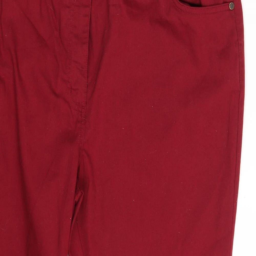 Damart Womens Red  Denim Straight Jeans Size 22 L29 in