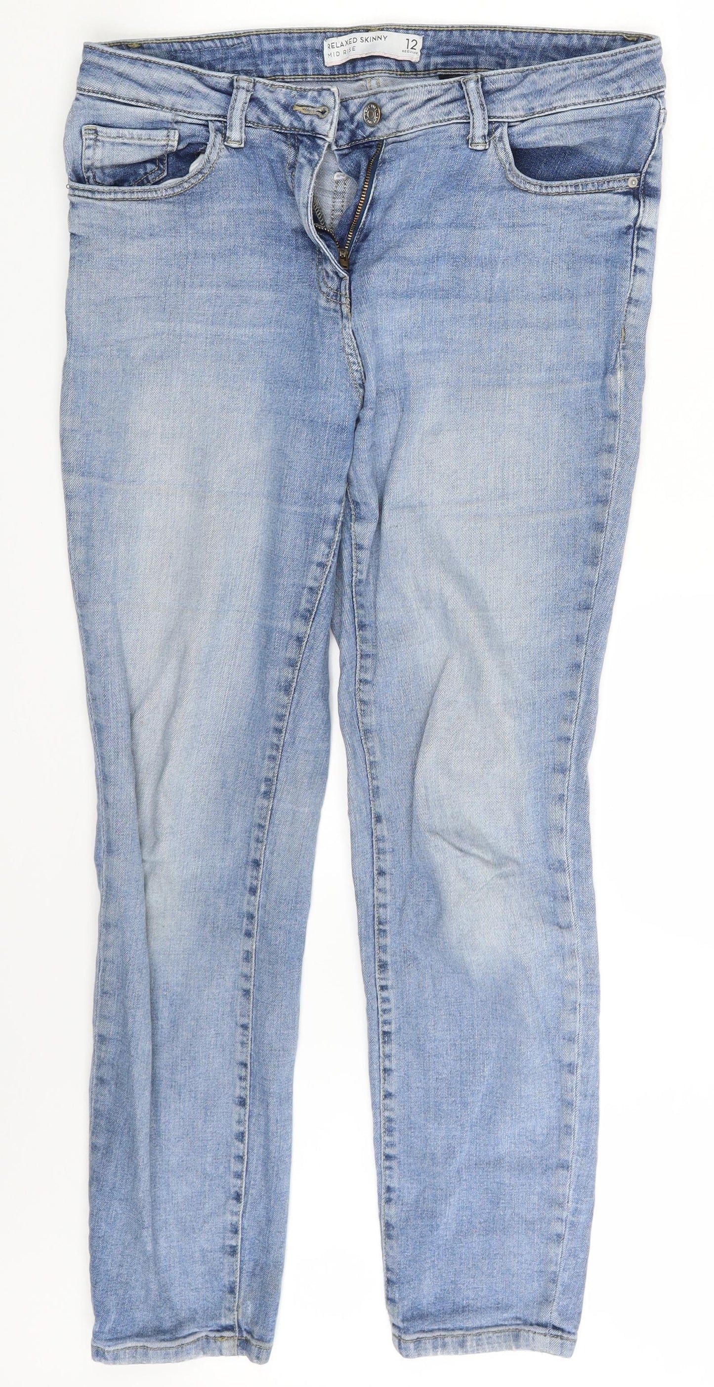 NEXT Womens Blue  Denim Skinny Jeans Size 12 L28 in
